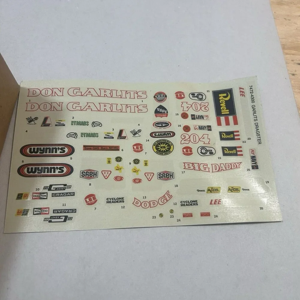 1/16 Revell Don Garlits '74 AA/FD Dragster #7472 Model Kit - Partially Built